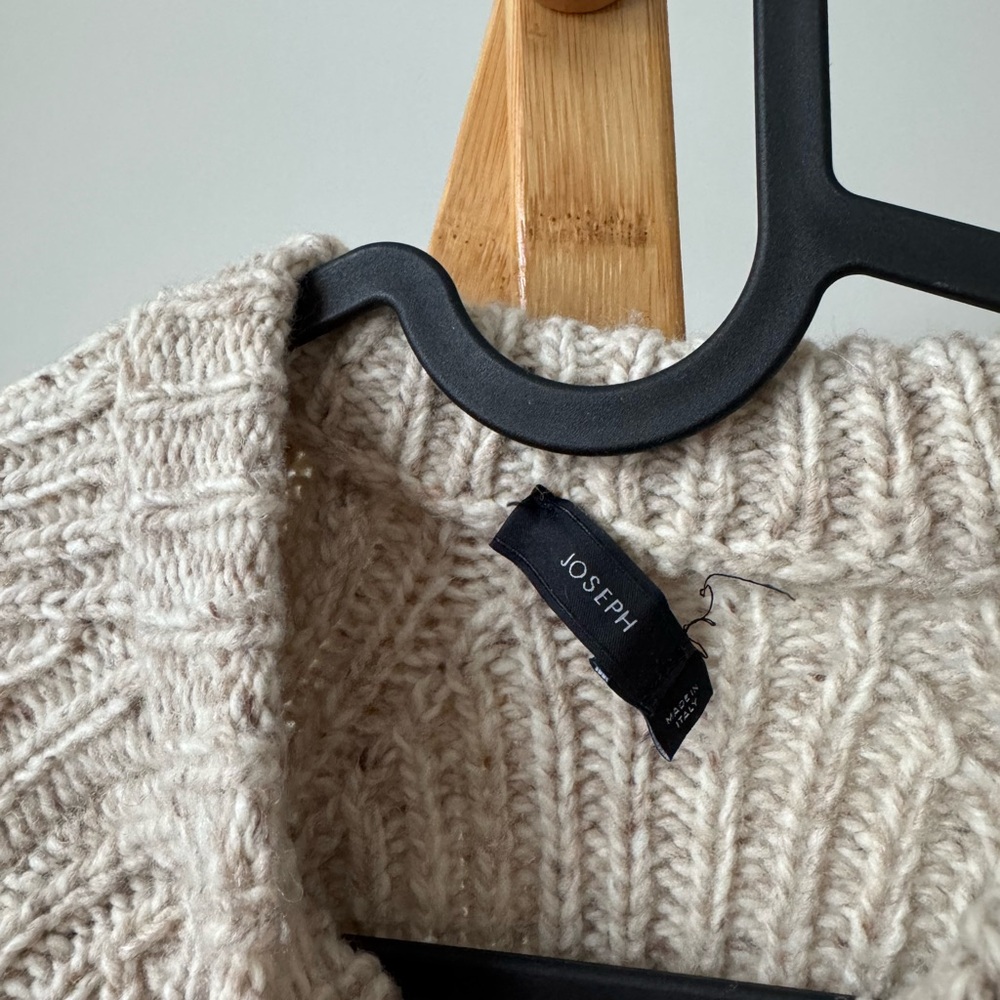 Joseph Cozy Cream Wool Sweater, Size XS - Picture 8 of 8